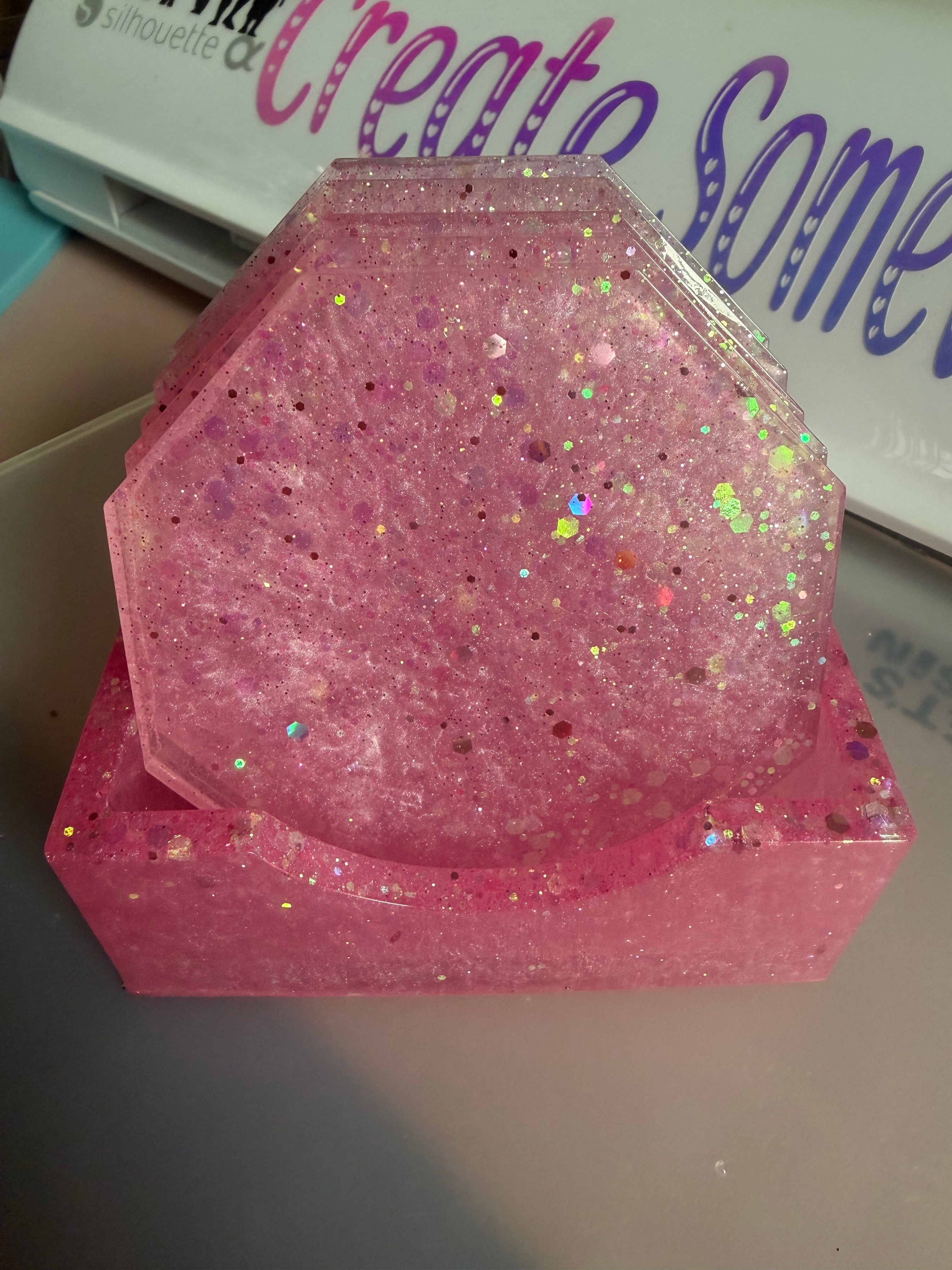 Light Pink Coaster Set