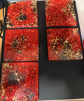 Red w/ Clear & Gold Flakes
