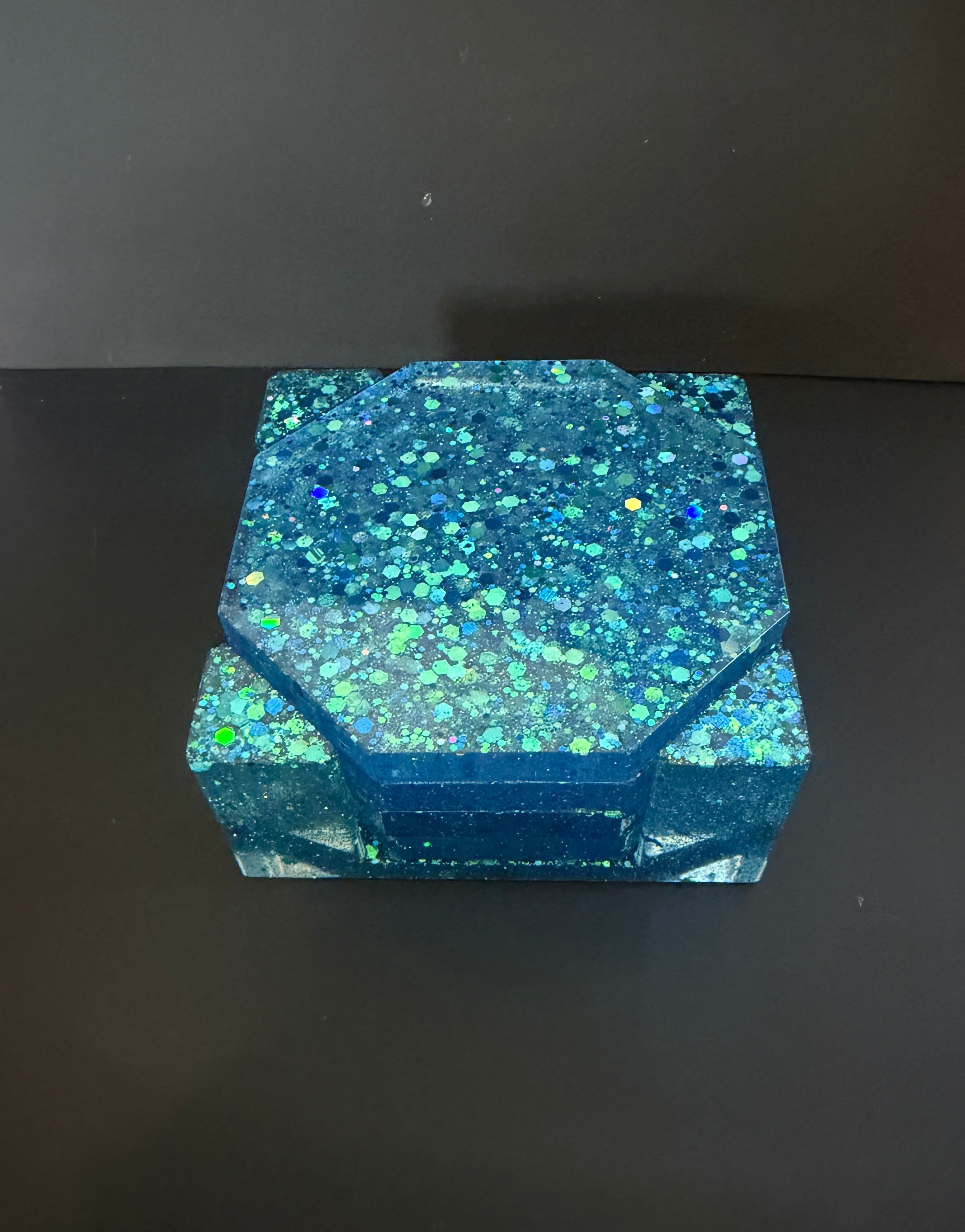 Blue Octagon Coaster Set